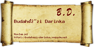 Budaházi Darinka névjegykártya
